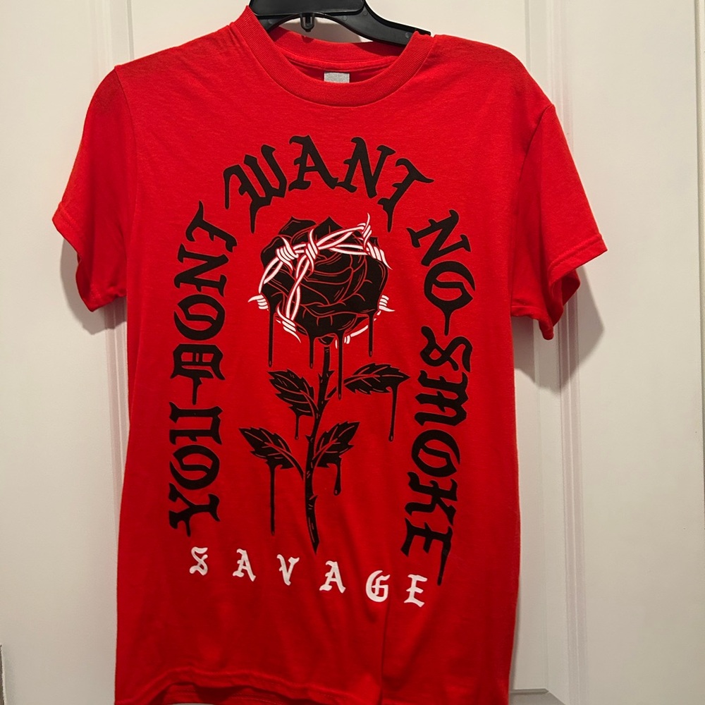 Red and Black Graphic Tee
